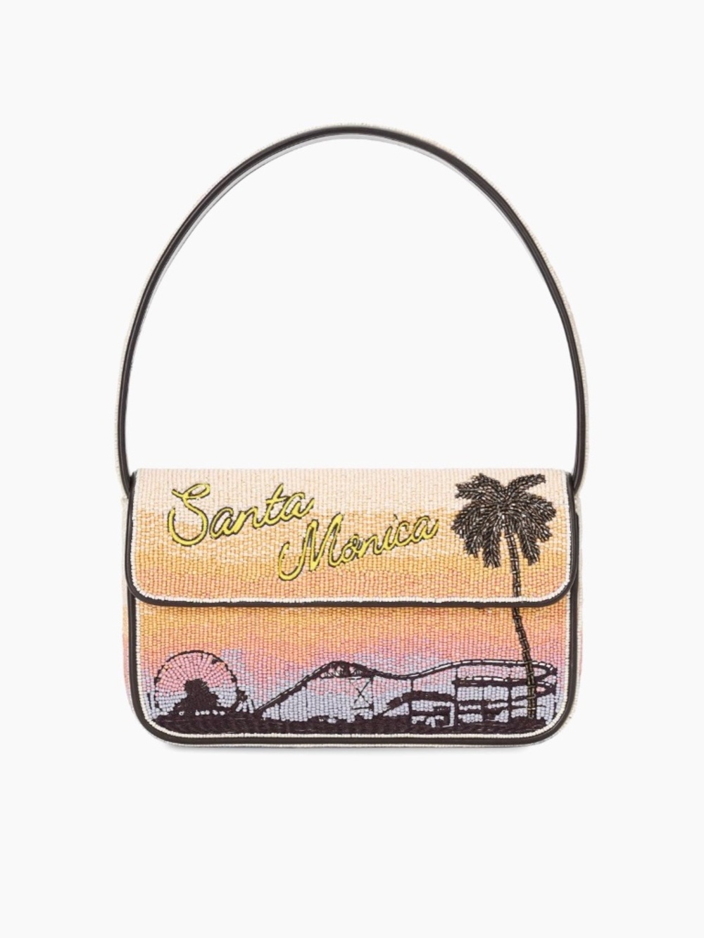 STAUD Tommy Beaded Bag Santa Monica Sunset